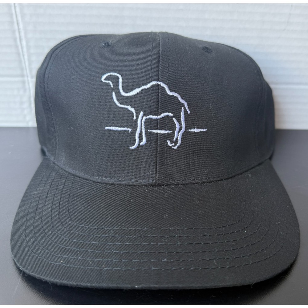 NOS Joe Camel Black Snapback Hat Cap Silhouette One Size